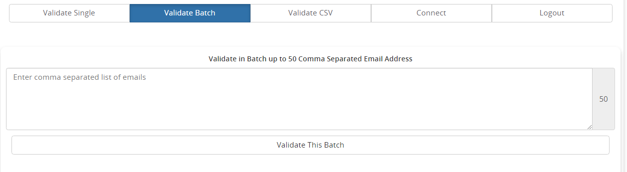 Introducing Our User-Friendly Self-Service Portal - Validate a Batch of 50